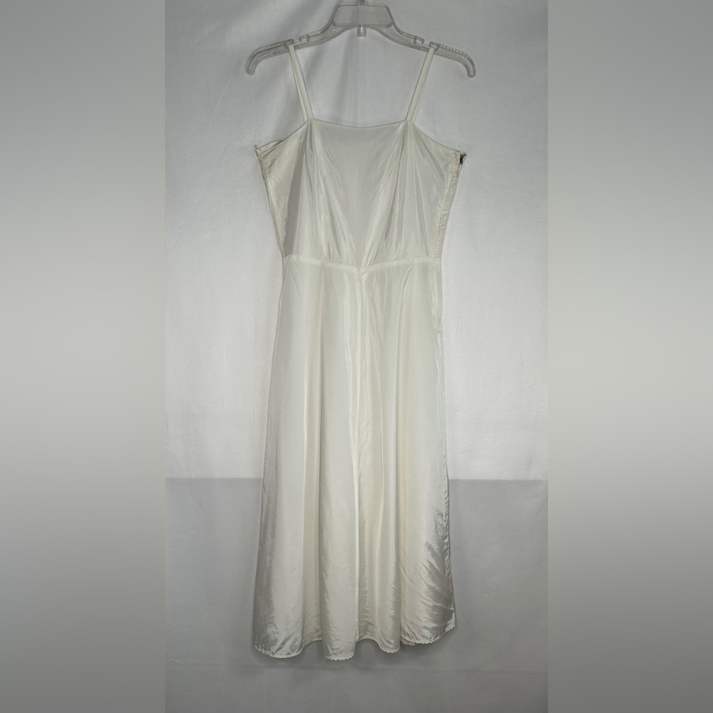Vintage 1950’s‎ White Slip Square Neck Side Zipper Waist Y2K